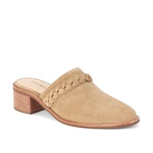 Talbots Maddie Braid Suede Mules in Light Tan Sz. 8.5